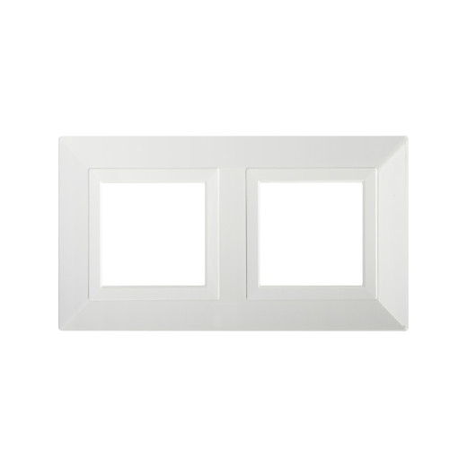 Рамка из металла 2 поста (4 мод.), Avanti, белая