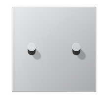 JUNG LS1912 Алюминий Центральная плата, 1 пост, 2 тумблера,конус; метал. исполнение