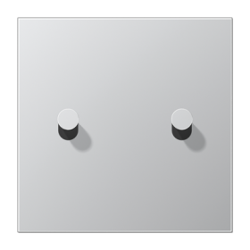 JUNG LS1912 Алюминий Центральная плата, 1 пост, 2 тумблера,конус; метал. исполнение