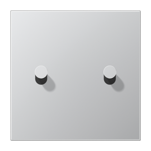 Центральная плата для выключателей, 1 пост, 2 тумблера, конус, металл, алюминий, LS1912