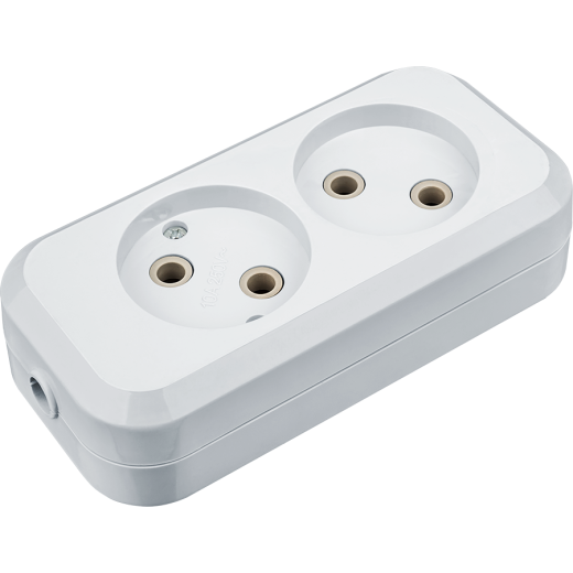 Колодка Navigator 61 583 NCA-BL01-02-X-WH 2гн б/з АБС пластик