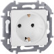 Розетка с заземлением - Legrand/Daccord Inspiria - без шторок 16А 250В винтовые зажимы - белый