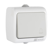EKF PROxima Мурманск Кнопка звонка 1-клавишная 10А IP54 серая.