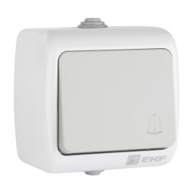 EKF PROxima Мурманск Кнопка звонка 1-клавишная 10А IP54 серая.