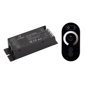 Arlight Диммер ARL-3022-OVAL-DIM Black (12-24V, 1x25A, ПДУ, RF) (IP20 Металл, 2 года)