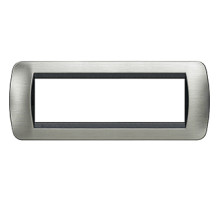 BT LV Тёртая Сталь Рамка на 7 модулей.