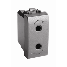 DKC Brava Электрическая розетка, черная, 1мод.