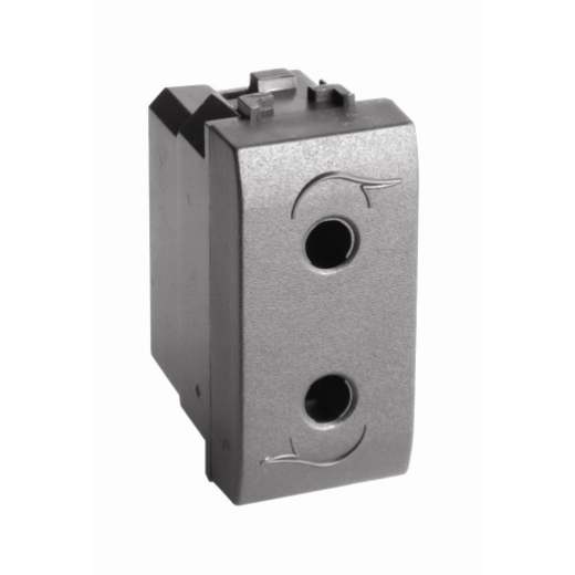 Электрическая розетка, черная, 1мод.