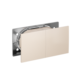Systeme Electric AtlasDesign Беж Розетка с/з двойная, со шторками, с крышкой, 16А, в сборе
