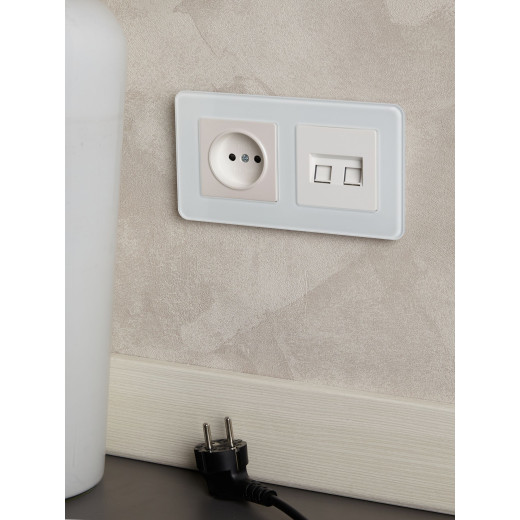 BRITE Роз. без з/к с з/ш 10А РСш10-2-БрЖ жемч. IEK