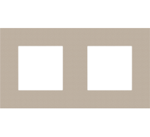 Niko Pure Металл Шампань сталь Рамка на 2 поста