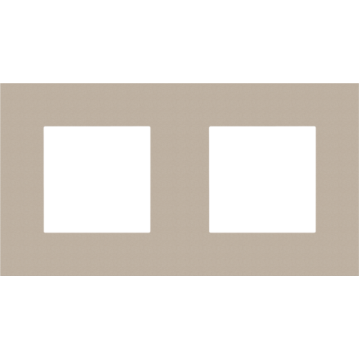 Рамка на 2 поста, шампань сталь