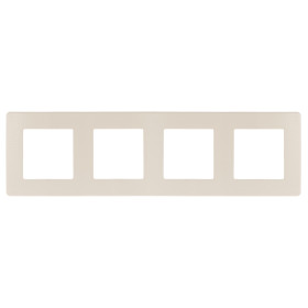 ЭРА Рамка для розеток и выключателей Серия 12 12-5104-02 на 4 поста, Сатин, слоновая кость