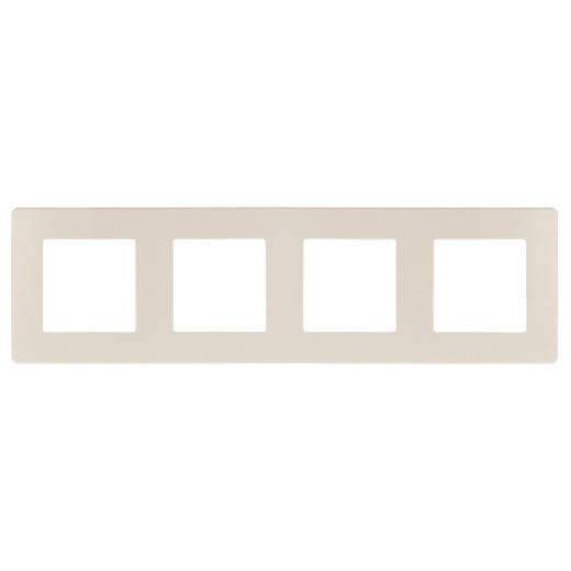 Рамка для розеток и выключателей ЭРА Серия 12 12-5104-02 на 4 поста, Сатин, слоновая кость