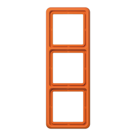 Рамка для вертикальной и горизонтальной установки ударопрочная, 3-кратная, оранжевая