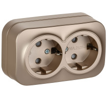 IEK GLORY Роз. 2-я с з/к/ш о/у 16А РСш22-3-ХШм шамп. м.