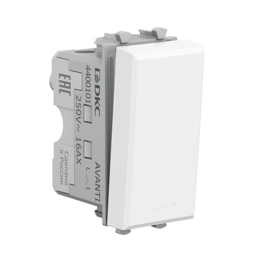 Выключатель модульный, Avanti, белое облако, 1 модуль