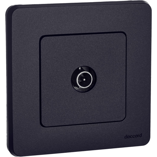 Розетка TV (телевизионная) - Legrand/Daccord Inspiria - проходная - антрацит