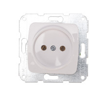 KRANZ DEA Розетка 1-ая керамика б/з с/у 10А меx. Бел