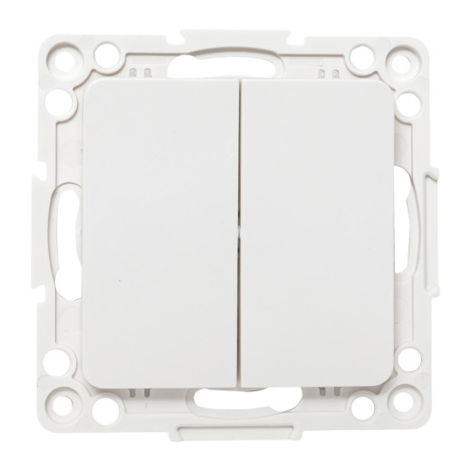 Стокгольм Механизм Выключателя 2-кл. проходного 10А винтовые клеммы белый EKF PROxima