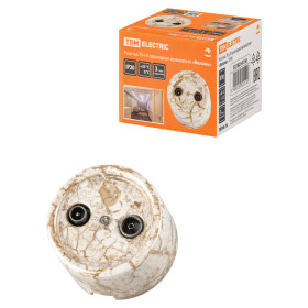 TDM Розетка TV+R проходная мраморная «Болонь»