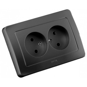 Hegel Мастер внутр Черная РС16-341-08 Розетка двойная