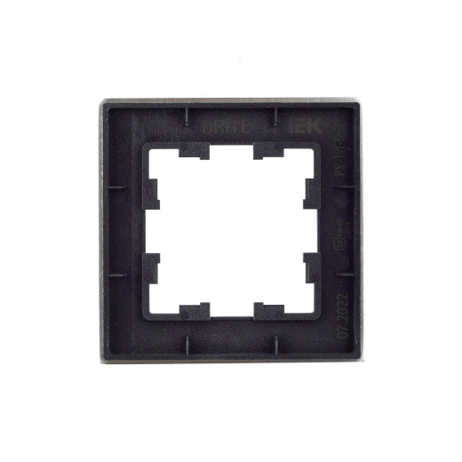 BRITE Рамка 1-мест. РУ-1-1-БрА металл алюм. IEK