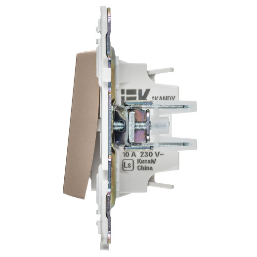 SKANDY Выключ. 1-кл. прох. 10А SK-V02Sa песоч. IEK