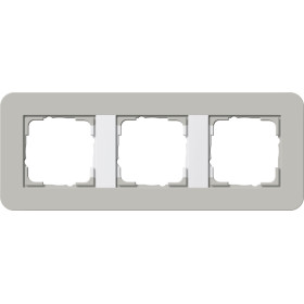 Gira E3 Серый/Белый глянцевый Рамка 3-ая