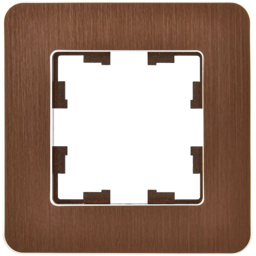 BRITE Рамка 1-мест. РУ-1-1-Бр металл коричн. RE AL IEK