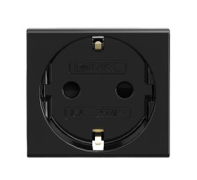 DKC Розетка силовая 2Р+Е, со шторками, 
