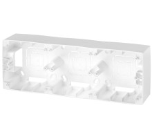 ЭРА 12-6103-15 Коробка наклад. монтажа 3 поста, Эра12, перламутр (5/50/600)