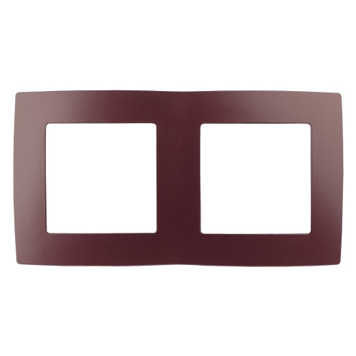 12-5002-25 ЭРА Рамка на 2 поста, Эра12, бордо (10/100/2500)
