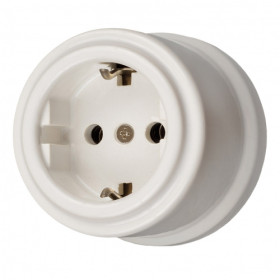 BIRONI Лизетта Керамика Белый Розетка с/з