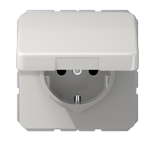 JUNG Штепсельная розетка SCHUKO 16A 250V~ с защитой от детей, влагозащищенная светло-серая