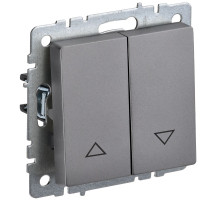 IEK BRITE BASE Сталь Выключ. жалюзи 10А ВС10-1-5-БрС