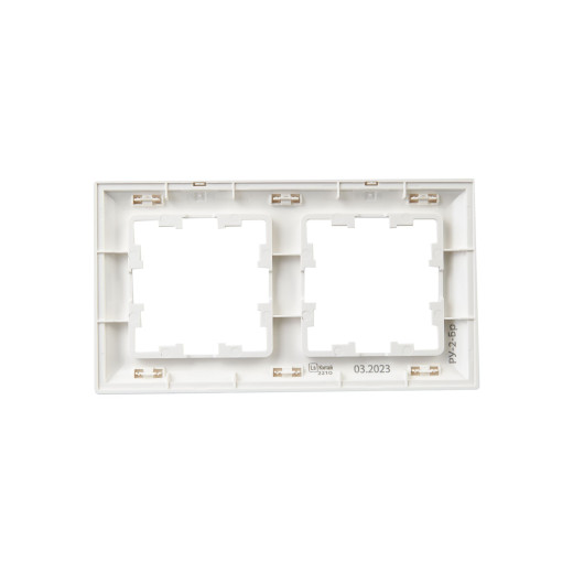 BRITE Рамка 2-мест. РУ-2-Бр бел./бел. IEK