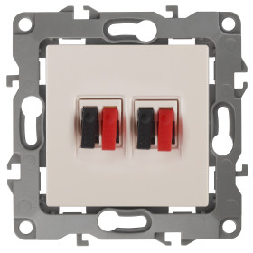 ЭРА Розетка Серия 12 12-3112-02 аудио двойная IP20 слоновая кость