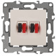 Розетка ЭРА Серия 12 12-3112-02 аудио двойная IP20 слоновая кость