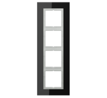 JUNG LS Plus Стекло Черное Рамка 4-ая