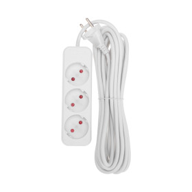 REXANT Удлинитель STANDARD 3 гнезда, 5м, 2х1,0мм², б/з, белый.