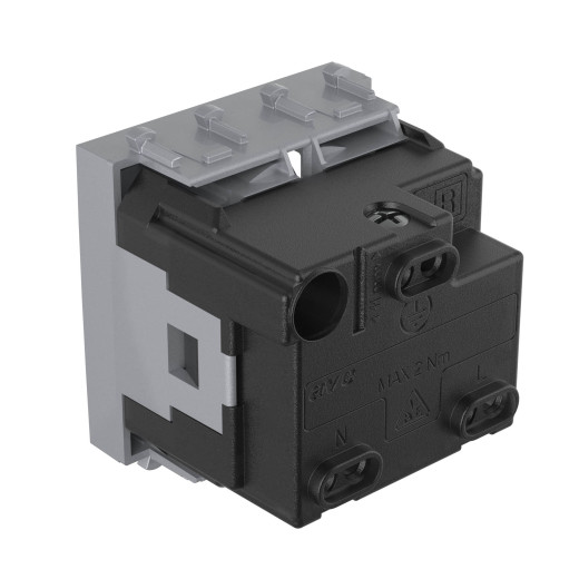 Розетка модульная, 2P+E, с з/ш, Avanti, закаленная сталь, 2 модуля