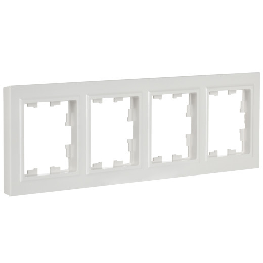 BRITE Рамка 4-мест. РУ-4-БрБ бел. IEK