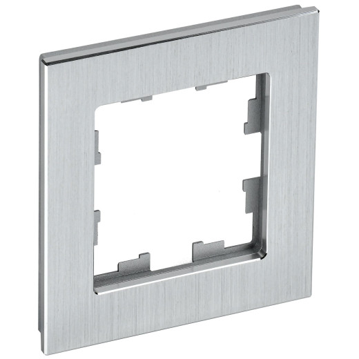 BRITE Рамка 1-мест. РУ-1-1-БрА металл алюм. IEK