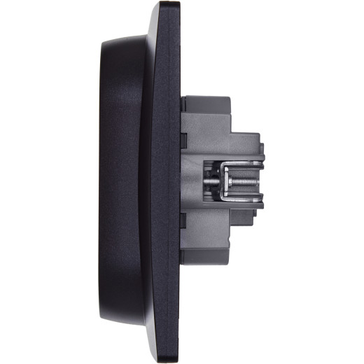 Розетка двойная с заземлением - Legrand/Daccord Inspiria - со шторками в сборе 16А 250В винтовые зажимы - антрацит