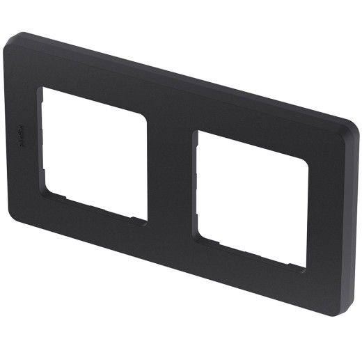 Рамка 2 поста - Legrand/Daccord Inspiria - антрацит