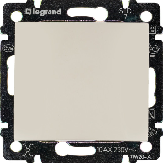 Переключатель перекрёстный одноклавишный - Legrand Valena - 10А 250В схема 7 винтовые зажимы - слоновая кость