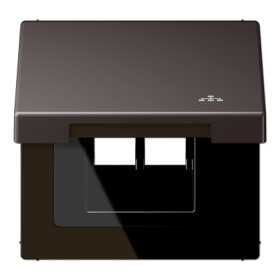 JUNG Накладка и крышка для двойных UAE розеток с символом 