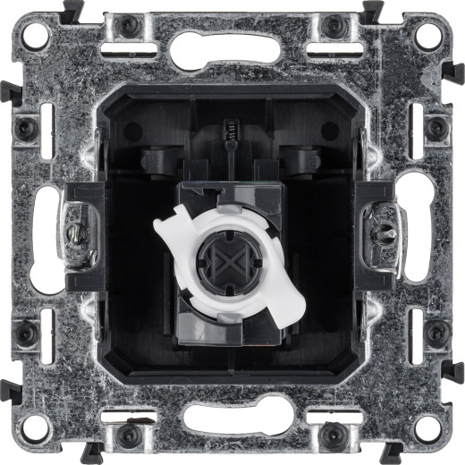 Valena LIFE.Информационная розетка одиночная RJ45 Кат.5е UTP.С лицевой панелью.Слоновая кость