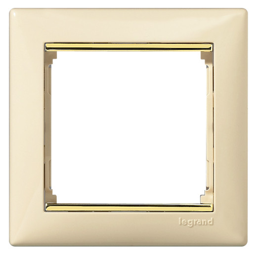 Рамка 1 пост - Legrand Valena - слоновая кость/золотой штрих